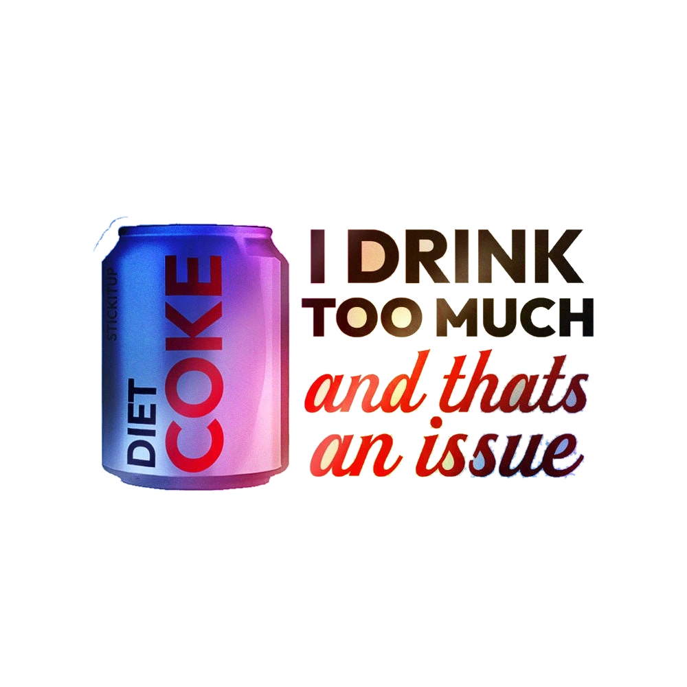 I Drink Too Much Coffee Holographic Stickers